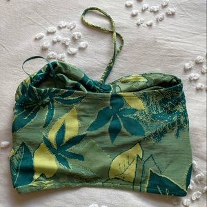 ZARA CUT OUT JACQUARD TOP